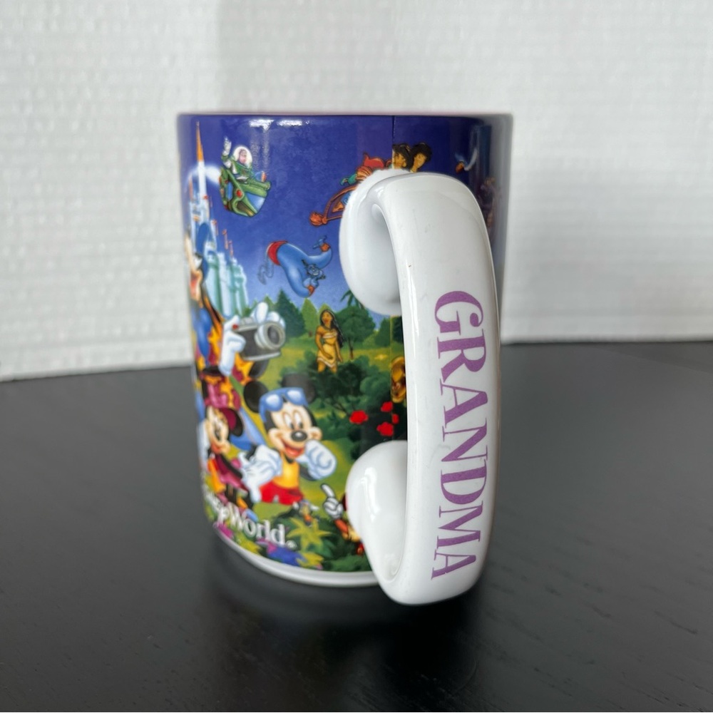 Grandma Walt Disney World Large Mug Mickey Minnie Purple EUC